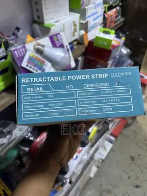 Gelistar Retractable Power Strip Extension Cord - የኤሌክትሪክ መልቲ (Multi)
