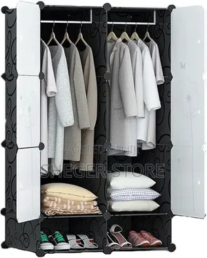 Brand New Plastic and Metal Cubic Cloth Cabinet ዘመናዊ የልብስ ቁምሳጥን