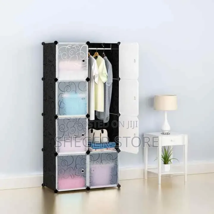 Brand New Plastic and Metal Cubic Cloth Cabinet ዘመናዊ የልብስ ቁምሳጥን