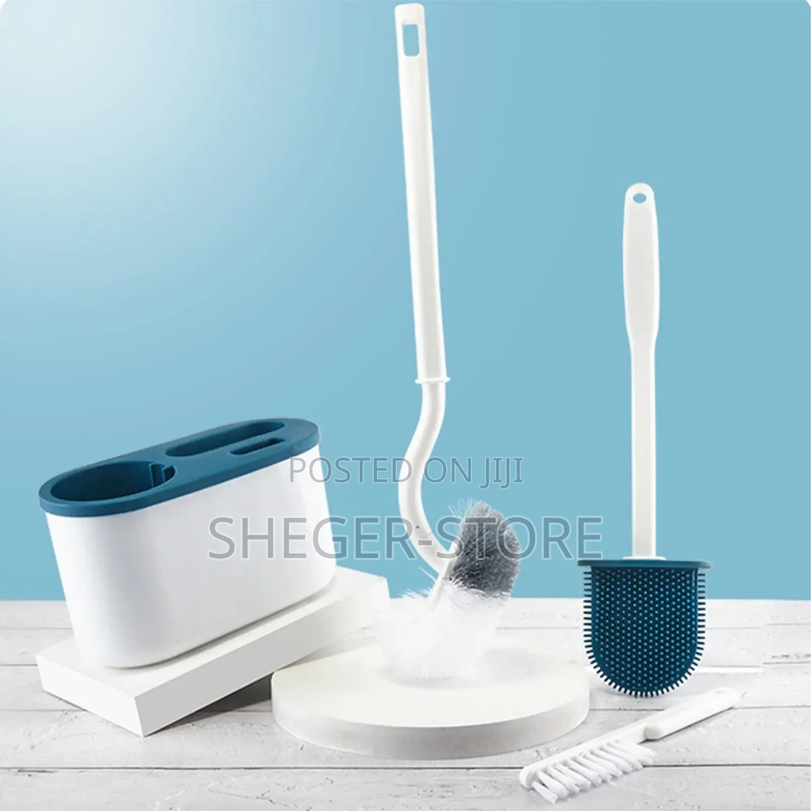High Quality Wall-Mounted 3in1 Toilet Cleaning Brush With Brush Holder