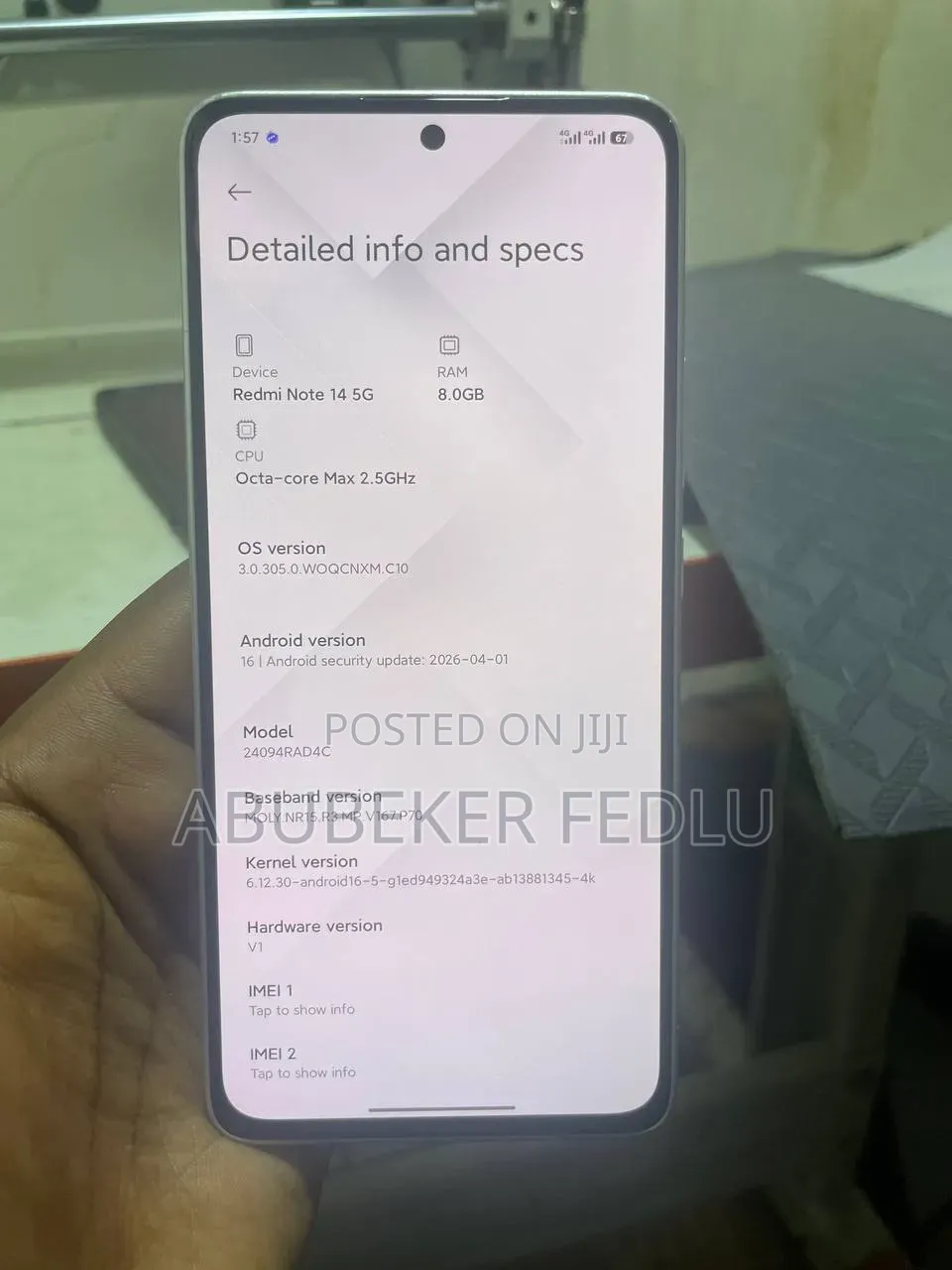 Xiaomi Redmi Note 14 5G 256 GB Gray