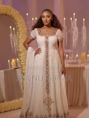 Elegant Ethiopian Habesha Kemis – Timeless Traditional Beauty in White