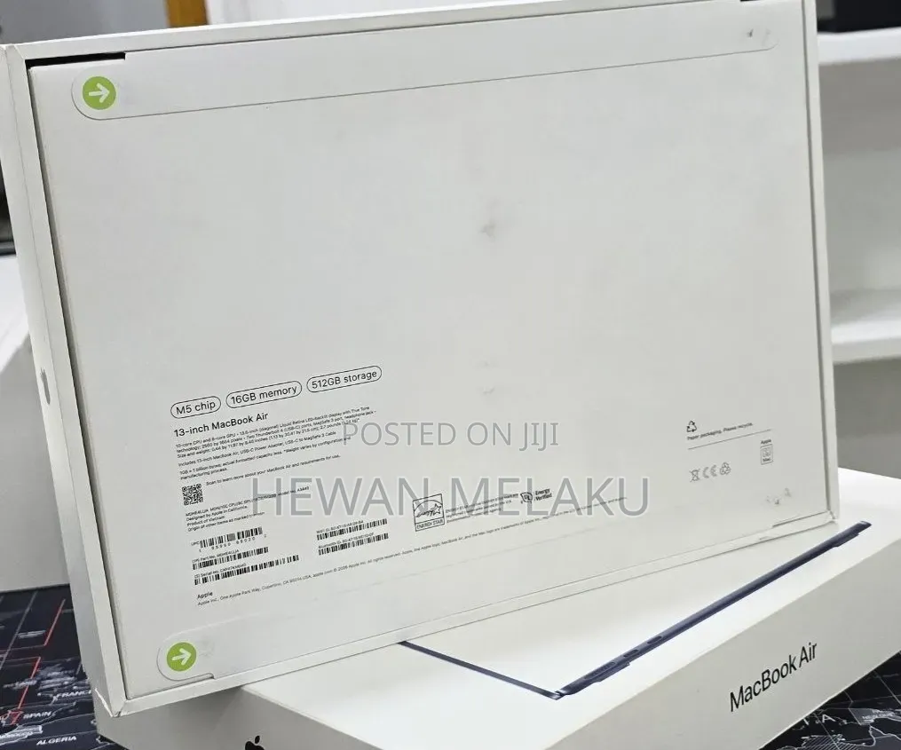 New Laptop Apple MacBook Air 2026 M5 16GB Apple M5 SSD 512GB