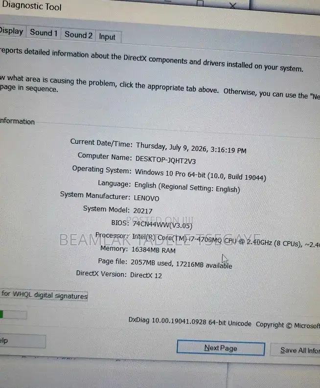 Laptop Lenovo Ideapad 3 16GB Intel Core i7 SSD 256GB