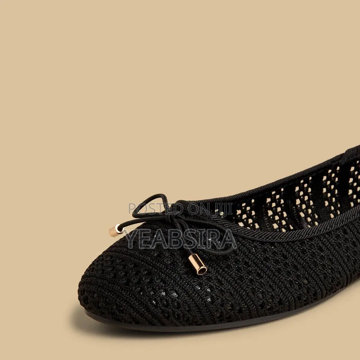 MAX Bow Accent Slip-on Ballerina Shoes