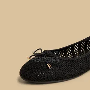 MAX Bow Accent Slip-on Ballerina Shoes