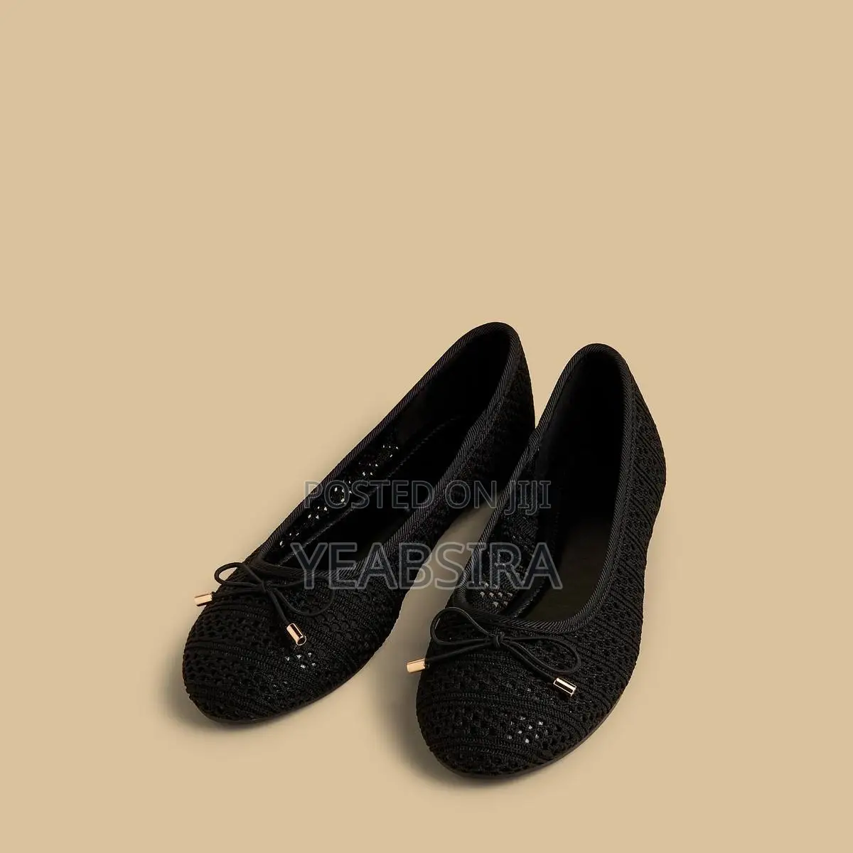 MAX Bow Accent Slip-on Ballerina Shoes