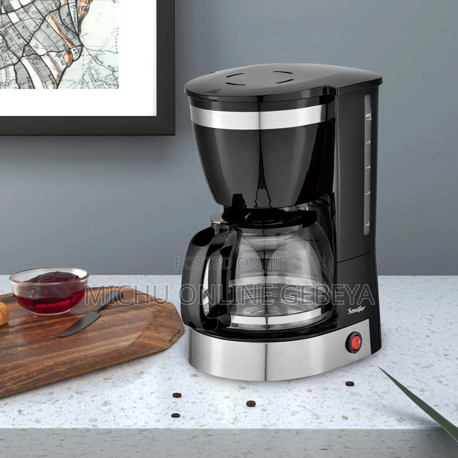 1.25 L/ 10 Cups Sonifer Automatic Drip Coffee Maker/ Free Delivery