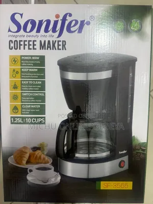 1.25 L/ 10 Cups Sonifer Automatic Drip Coffee Maker/ Free Delivery
