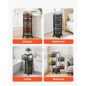5 Layer Movable Kitchen Storage Rack