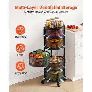5 Layer Movable Kitchen Storage Rack