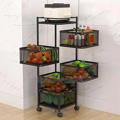 5 Layer Movable Kitchen Storage Rack