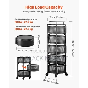 5 Layer Movable Kitchen Storage Rack
