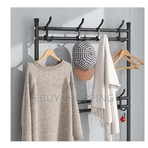 The Double Hook Design Adds Vertical Storage for Scarves or Bags.