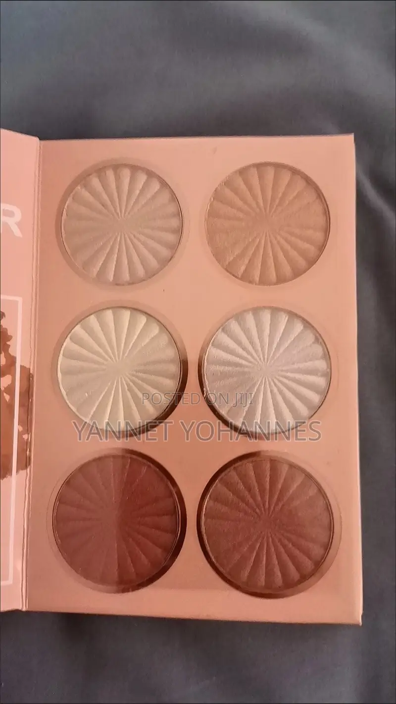 6-in-1 Eyeshadow Pallette, Blush, Highlighter Contour
