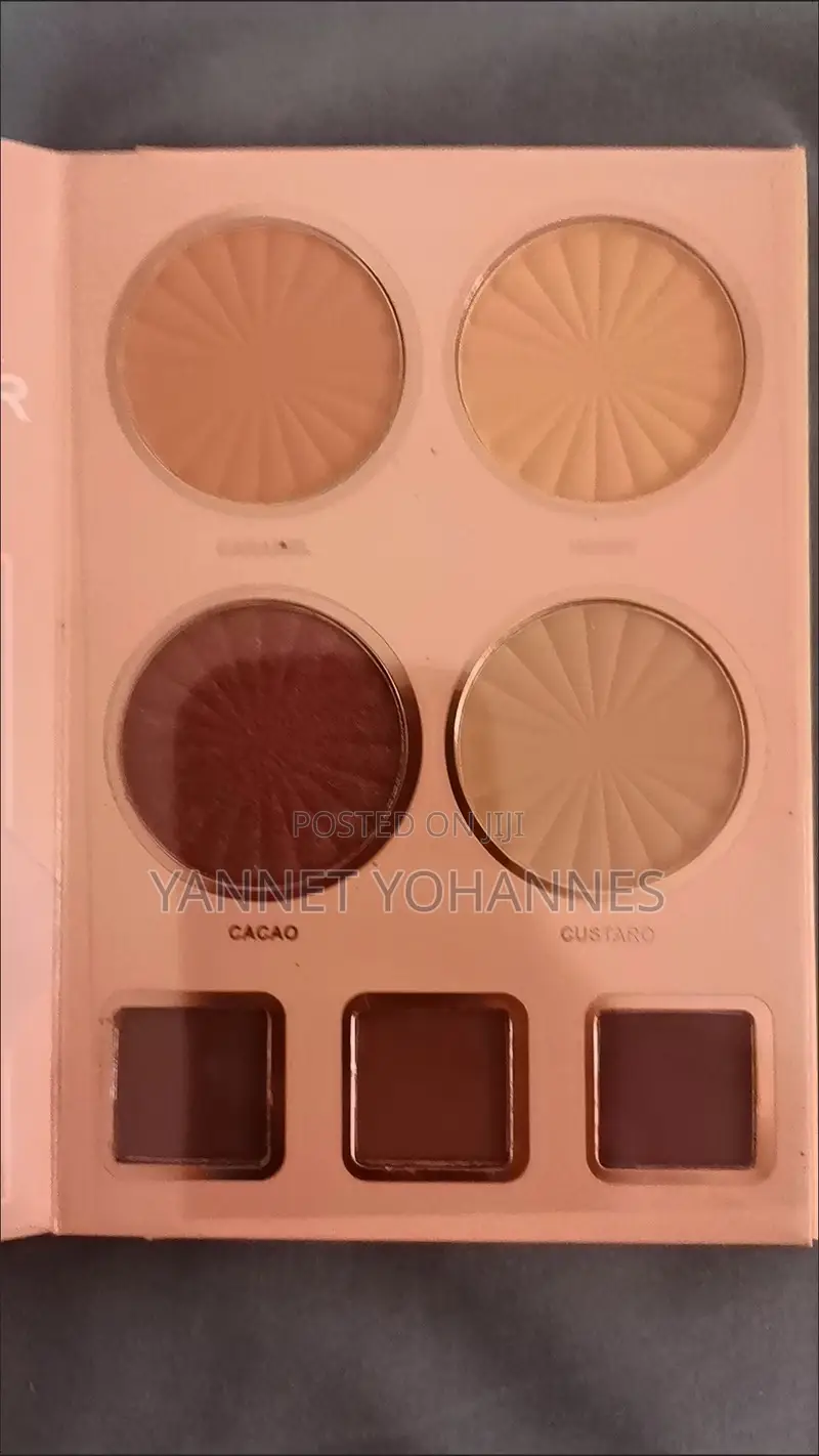 6-in-1 Eyeshadow Pallette, Blush, Highlighter Contour