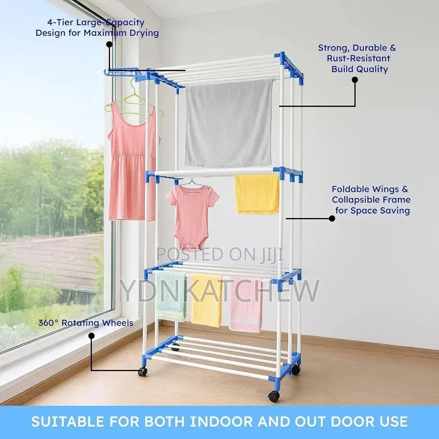 ልብስ ማስጫ (ማድረቂያ) Three Layers of Clothes Hanger