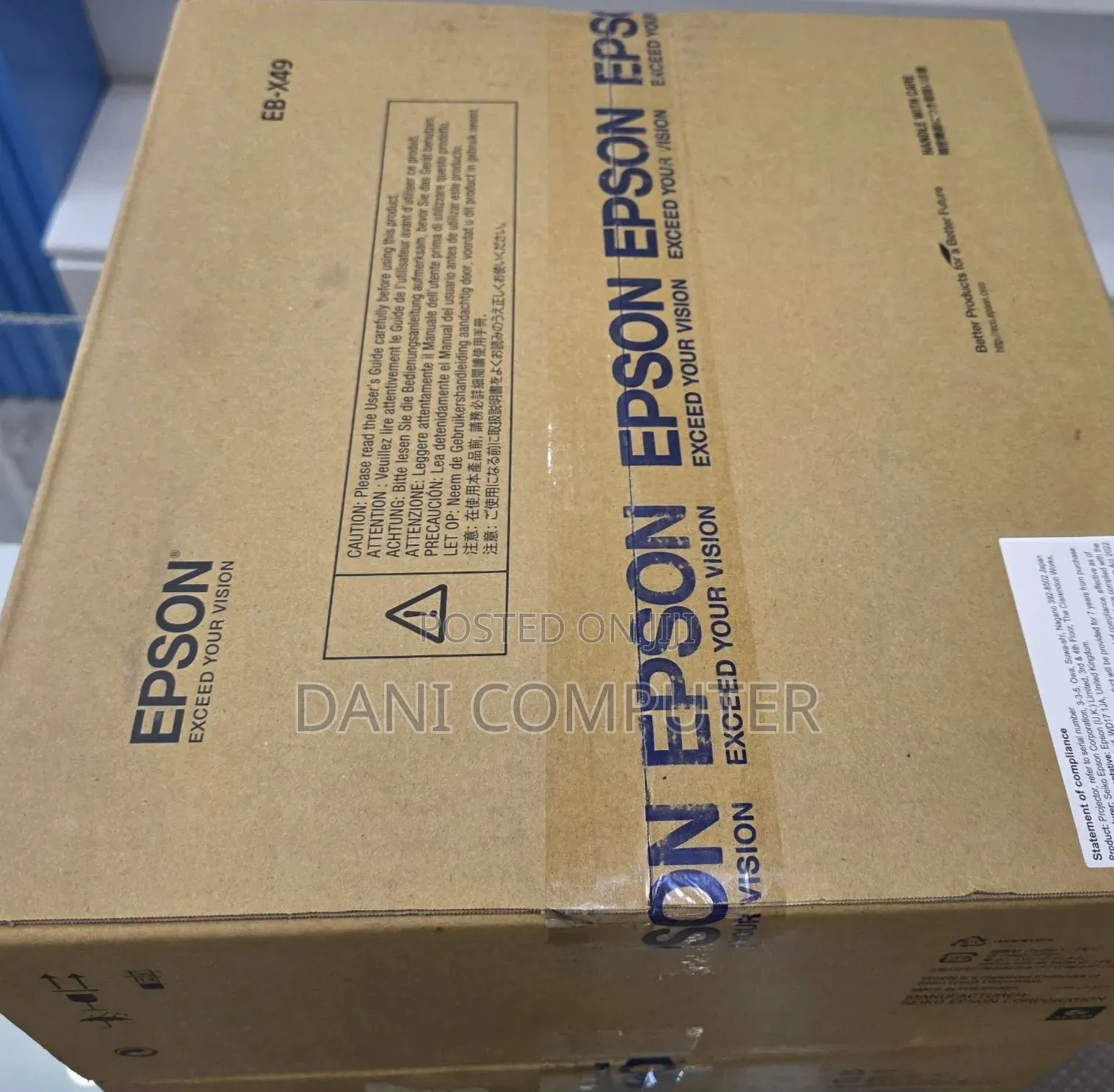 Brand New Epson Projector 
Model : EB-X49 
Technology: 3LCD, RGB Li
