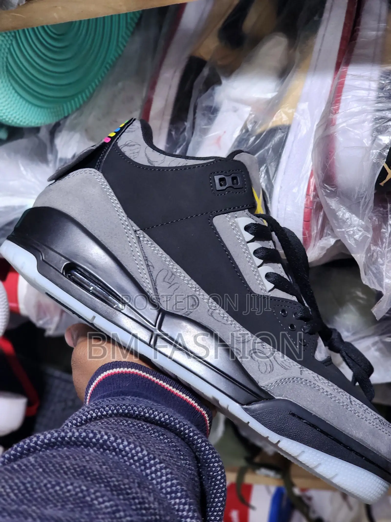 J3 Custom Black Cement Jordan 3