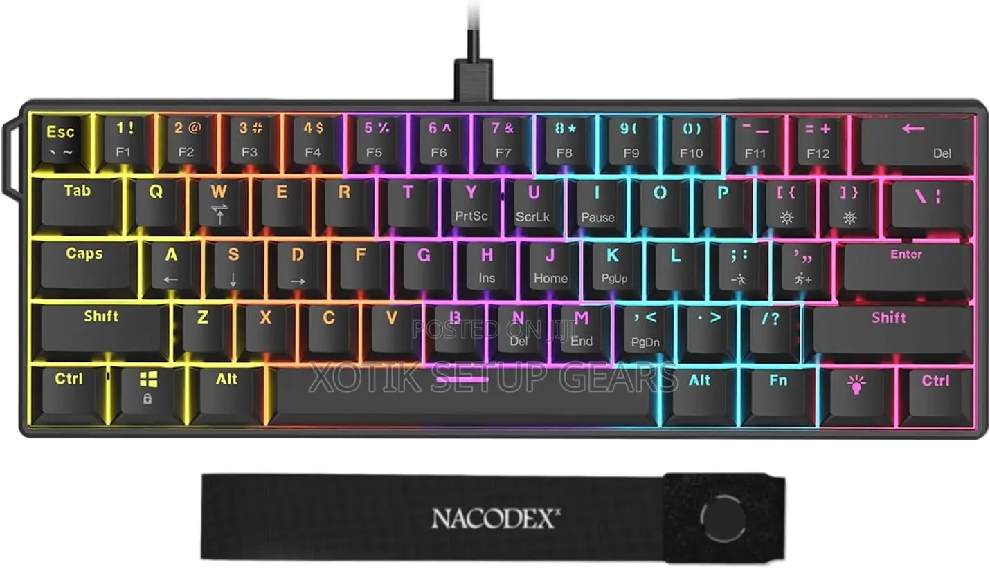 AJAZZ NK61 60% Mechanical Keyboard-Hot Swappable Wired Gaming Keyboard