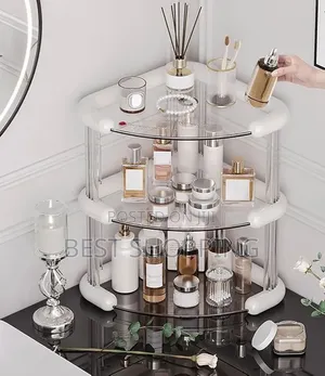 3 Tiers Corner Cosmetics Storage Shelf