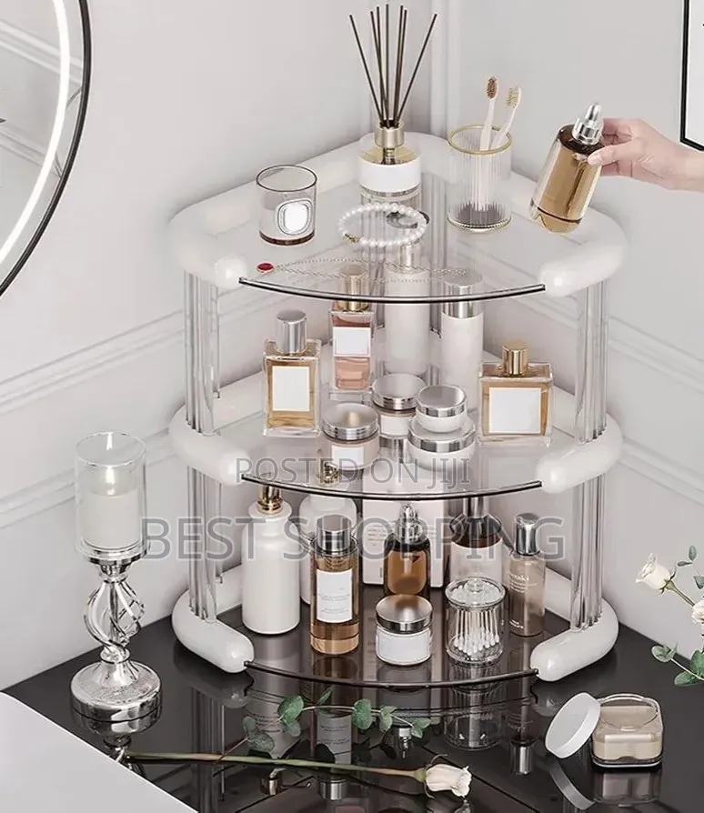 3 Tiers Corner Cosmetics Storage Shelf