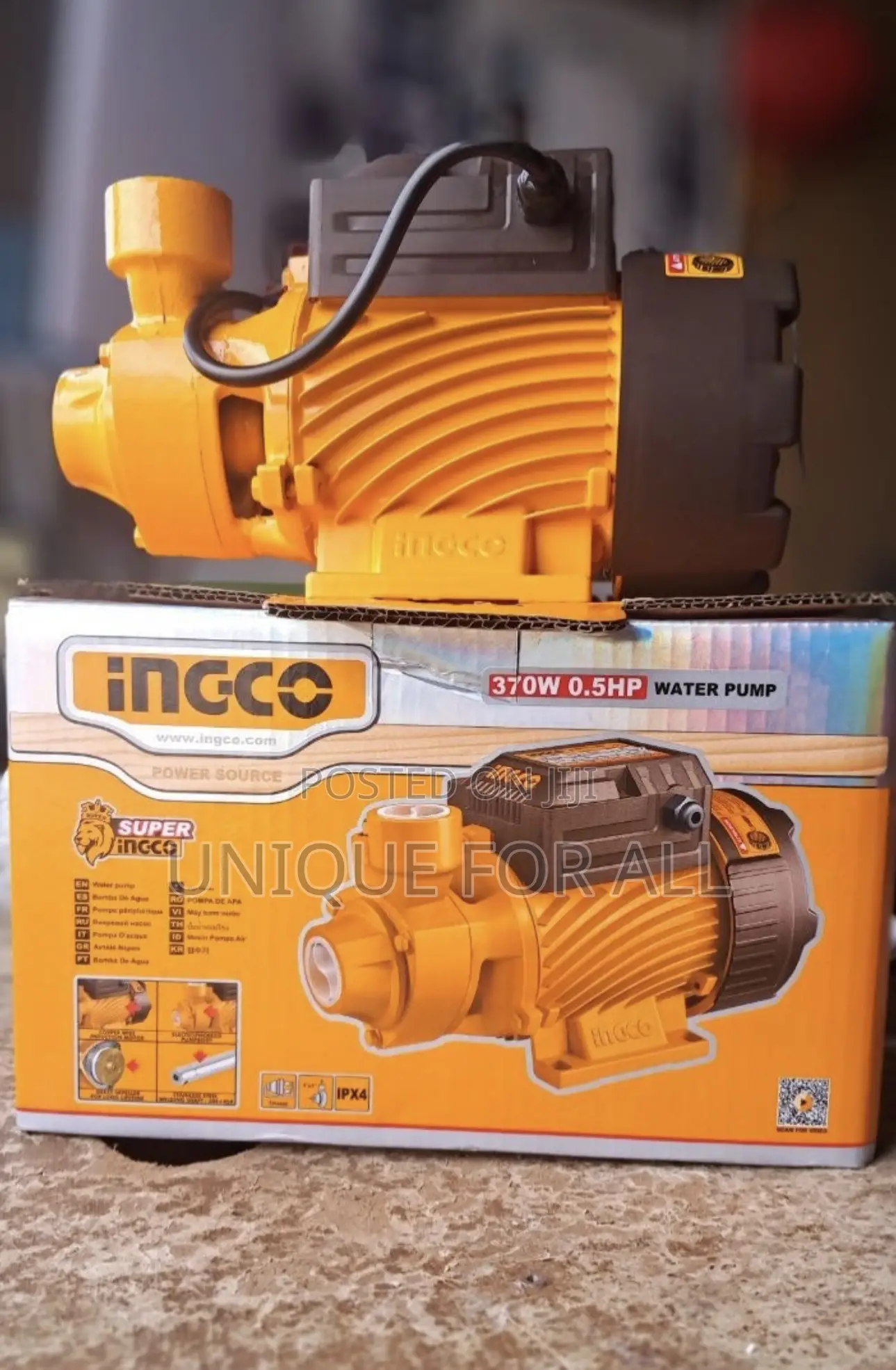 INGCO 0.5HP 370W Peripheral Water Pump