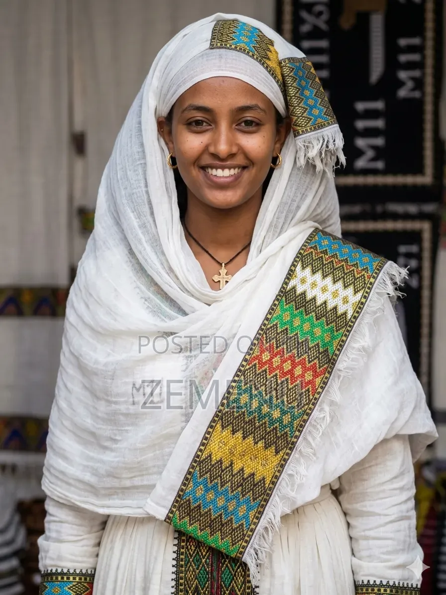 Handmade Ethiopia Dress Netela(ነጠላ)