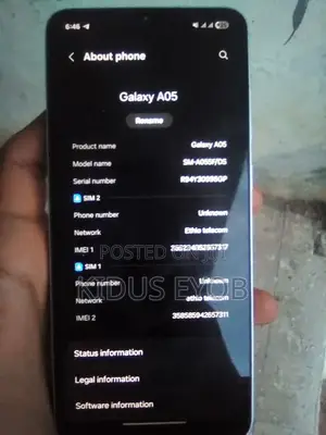 New Samsung Galaxy A05 128 GB White