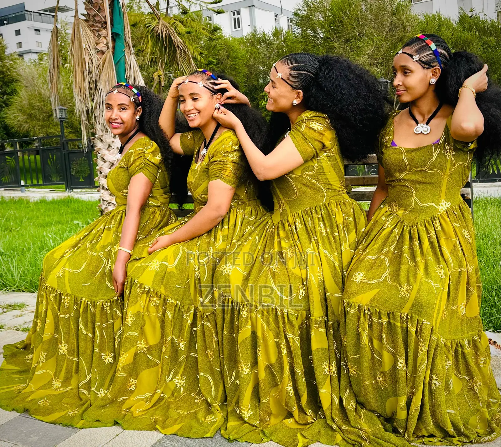 Olive Gold Ashenda 2018 EC Chiffon Dress | Zenbil Chiffon