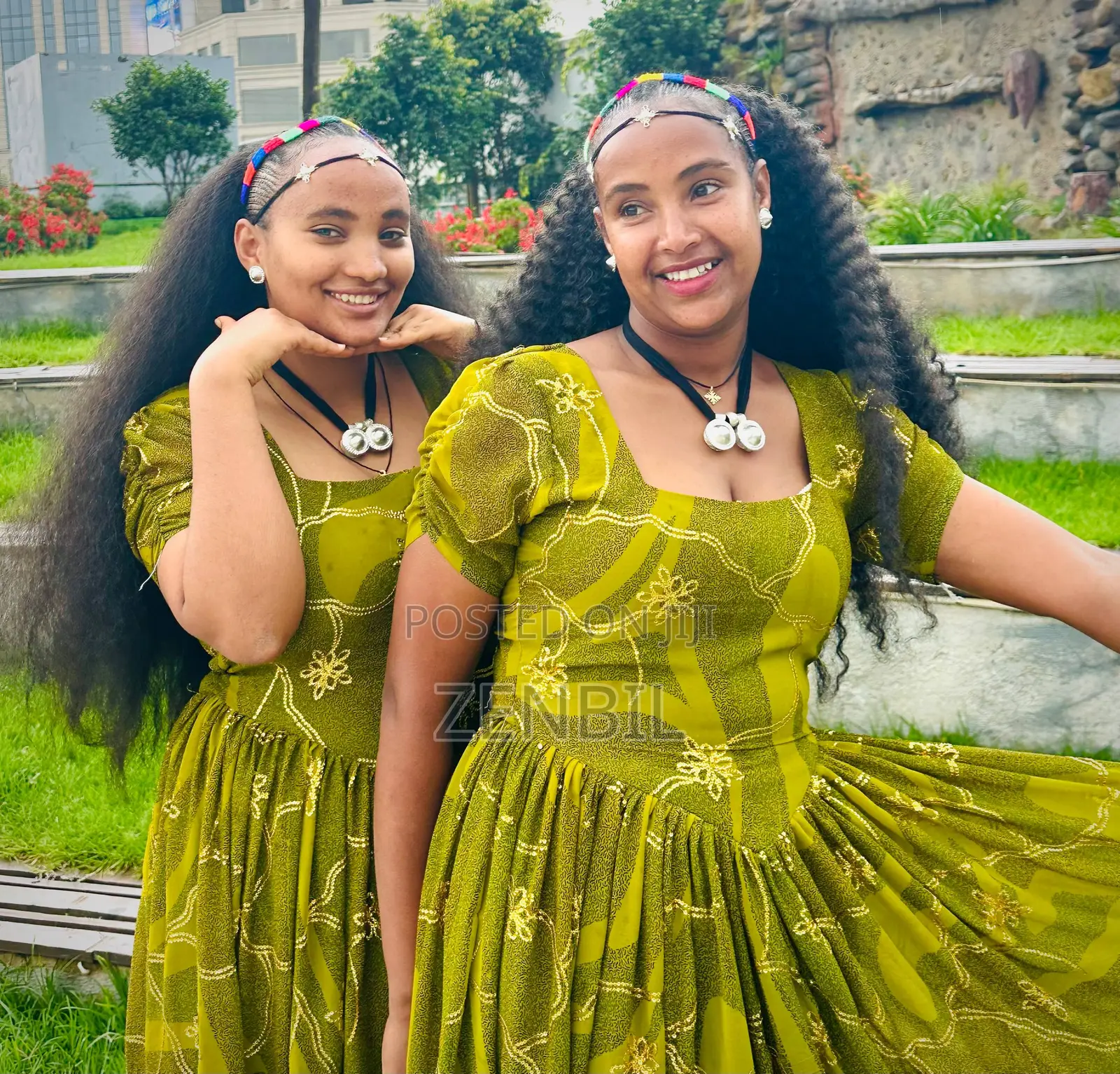 Olive Gold Ashenda 2018 EC Chiffon Dress | Zenbil Chiffon