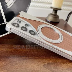 Samsung Galaxy Ultra S24,S25 Freamlass Metal Wood Cover