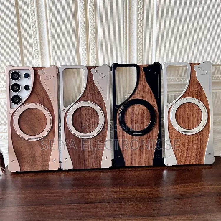 Samsung Galaxy Ultra S24,S25 Freamlass Metal Wood Cover