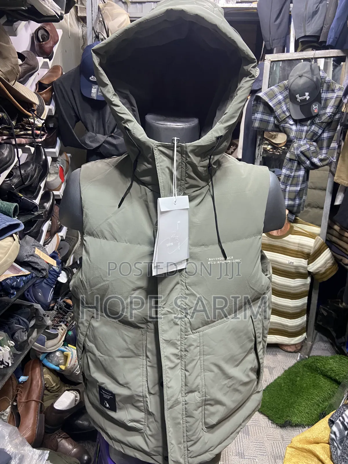 "The Peace" Hooded Puffer Vest: