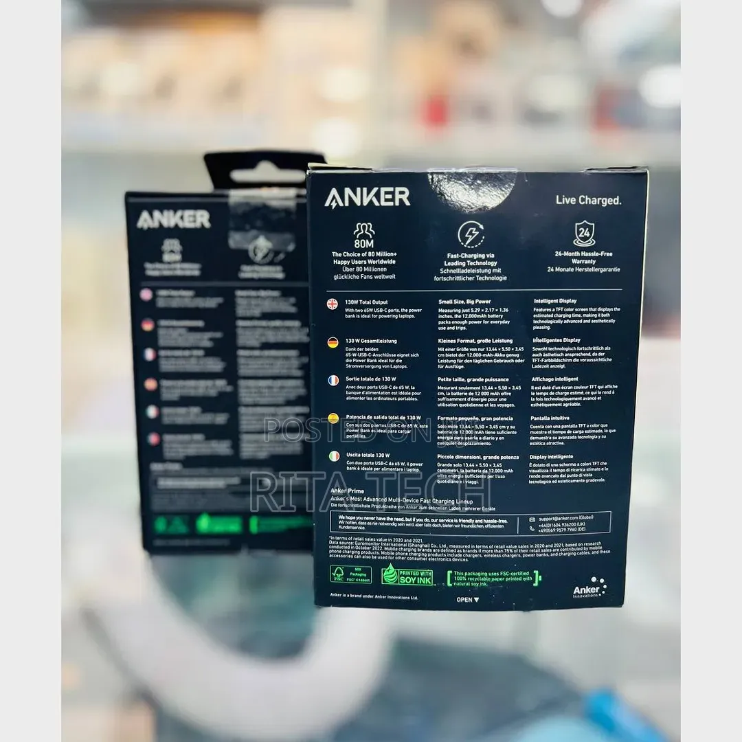 Anker Prime 12,000 mAh 130 W Power Bank