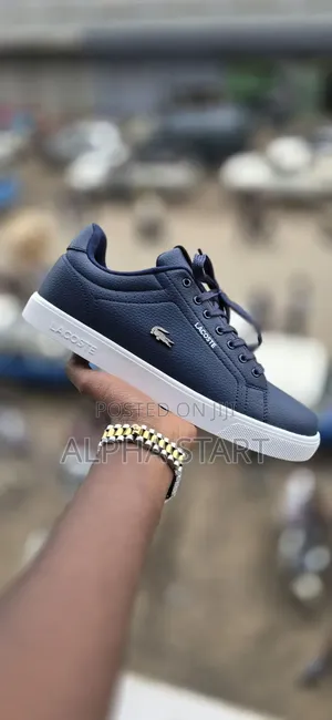 Lacoste Soty High Master Quality Flat Lather Blue Brwon Shoes