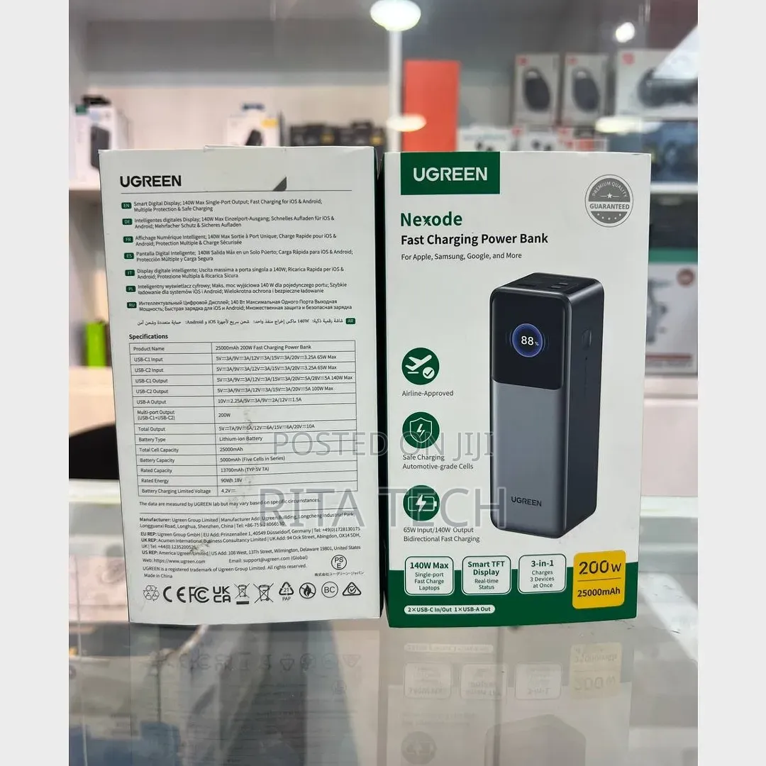 Ugreen Power Bank 25000 Mah 200w