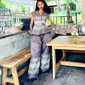 Women's v-Neck Top With Pants Set