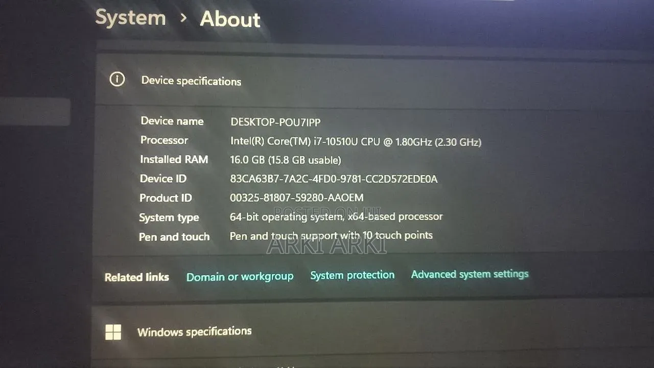 Laptop Dell Inspiron 15 7500 16GB Intel Core i7 SSD 1T