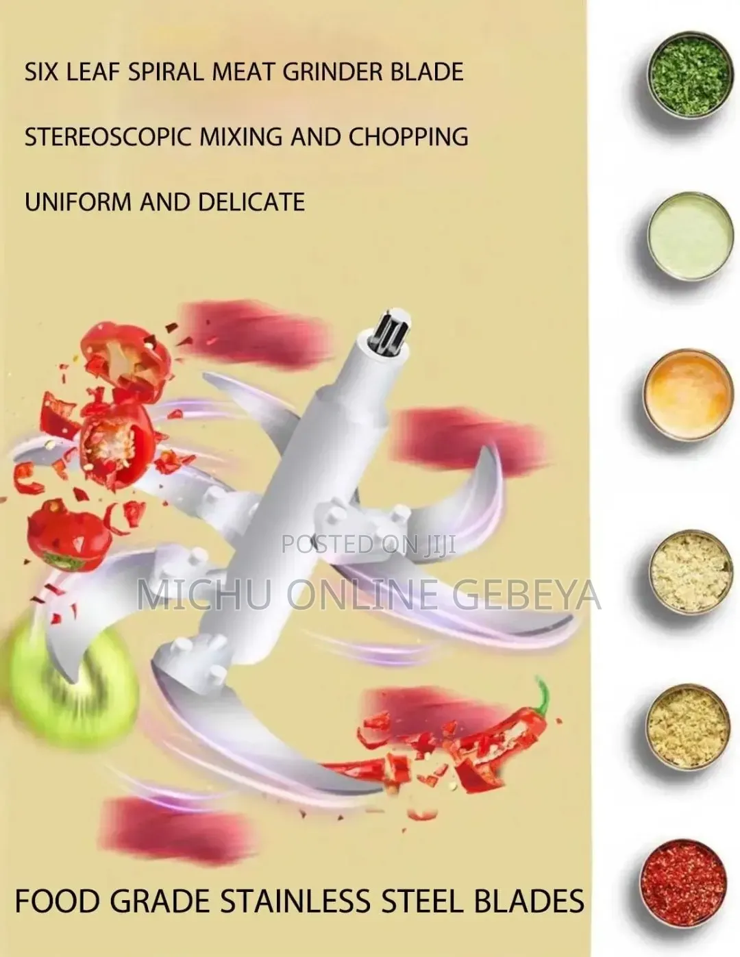 ባለ 6 ምላጭ TESNIM Multifunctional MEAT AND Vegetables CHOPPER