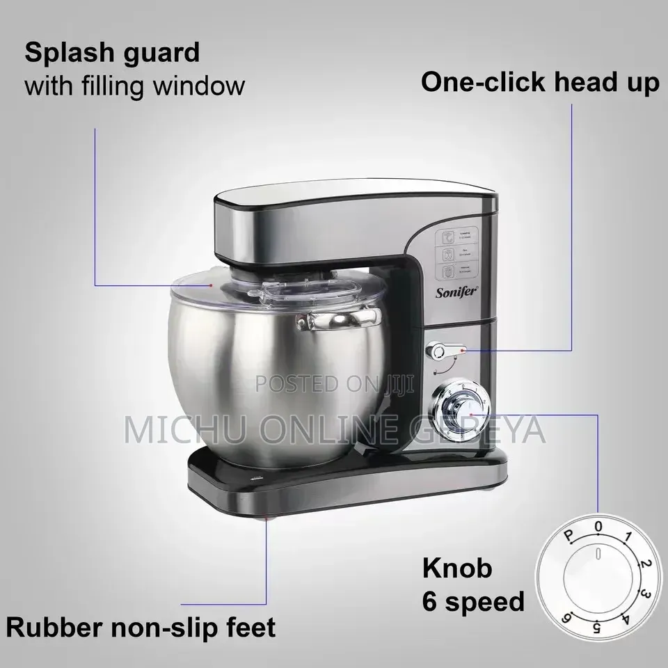 Sonifer Heavy Duty 12L Stand Mixer/ የሊጥ ማቡኪያ / Free Delivery