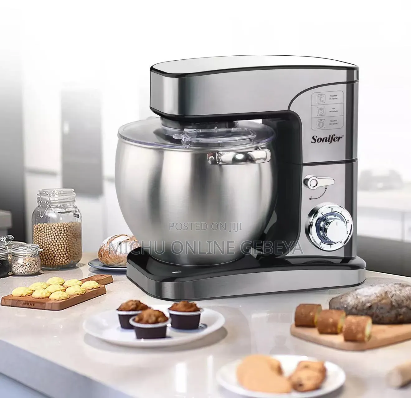 Sonifer Heavy Duty 12L 6 Speed የሊጥ ማቡኪያ Stand Mixer/ Free Delivery