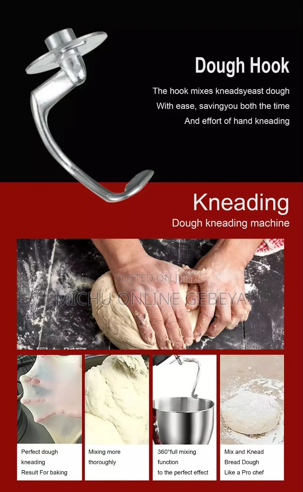 Sonifer Heavy Duty 12L 6 Speed የሊጥ ማቡኪያ Stand Mixer/ Free Delivery