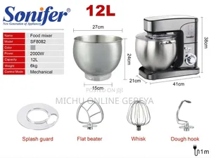 Sonifer Heavy Duty 12L 6 Speed የሊጥ ማቡኪያ Stand Mixer/ Free Delivery