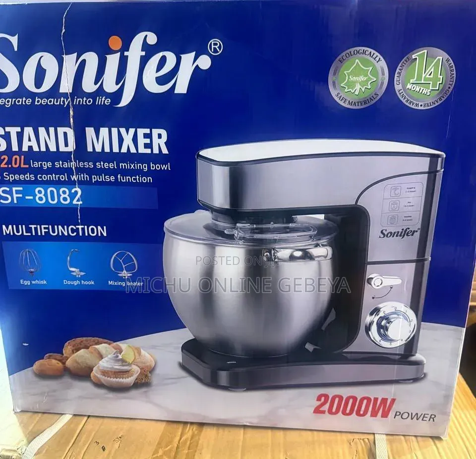 Sonifer Heavy Duty 12L 6 Speed የሊጥ ማቡኪያ Stand Mixer/ Free Delivery