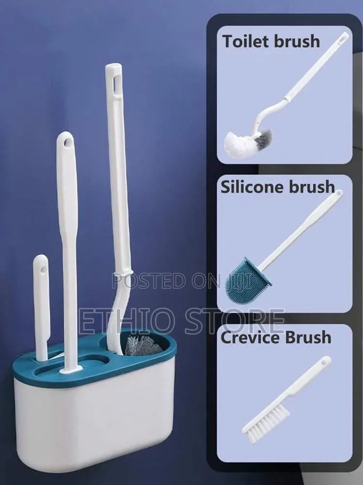 Wall-Mounted 3in1 Toilet Cleaning Brush