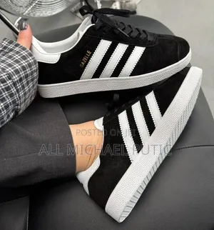 Adidas Gazelle Black and White Shoes