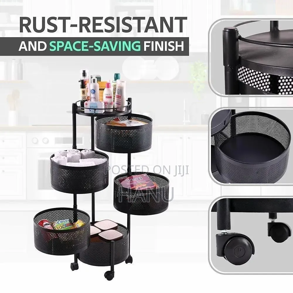 5 Layer Moveable Kitchen Storage