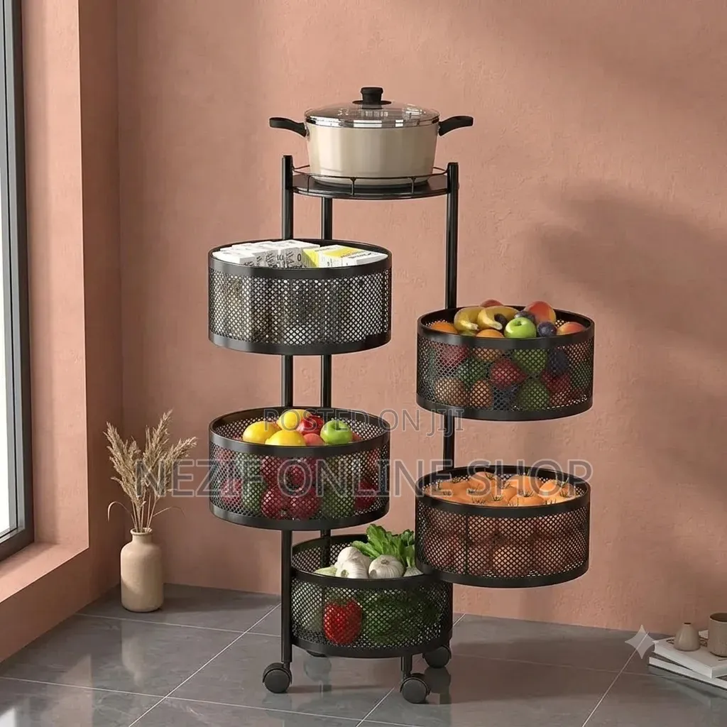 5 Layer Moveable Kitchen Storage Rack