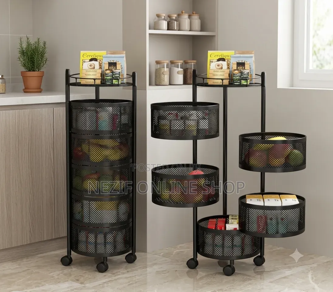 5 Layer Moveable Kitchen Storage Rack
